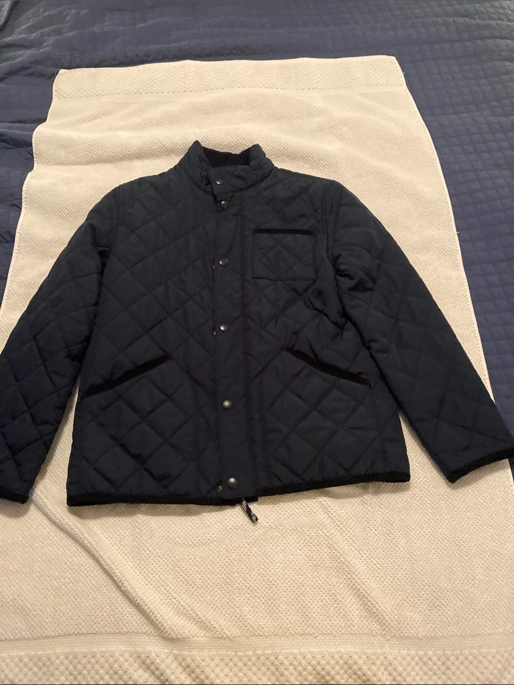 J. Crew Factory Quilted Navy Lightweight Jacket